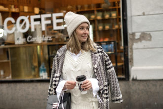 Aesthetic, beige Winter-Outfit & Düsseldorfer Streetstyle
